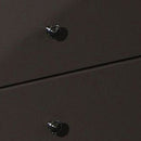 Leatherette Wooden Nightstand With 2 Drawers, Taupe Brown