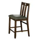 5 Piece Wooden Counter Height Set With Square Table, Brown