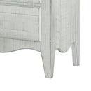 28 Inch 2 Drawer Plank Style Nightstand, Weathered White