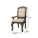 Button Tufted Fabric Seat Traditional Armchair, Set Of 2, Gray