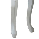 Vanity Set With Curved Legs And Three Drawers, White