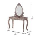 Vanity Set With Curved Legs And Three Drawers