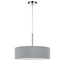 Integrated LED Dimmable Pendant Lighting With Fabric Drum Shade, Gray - BM233255