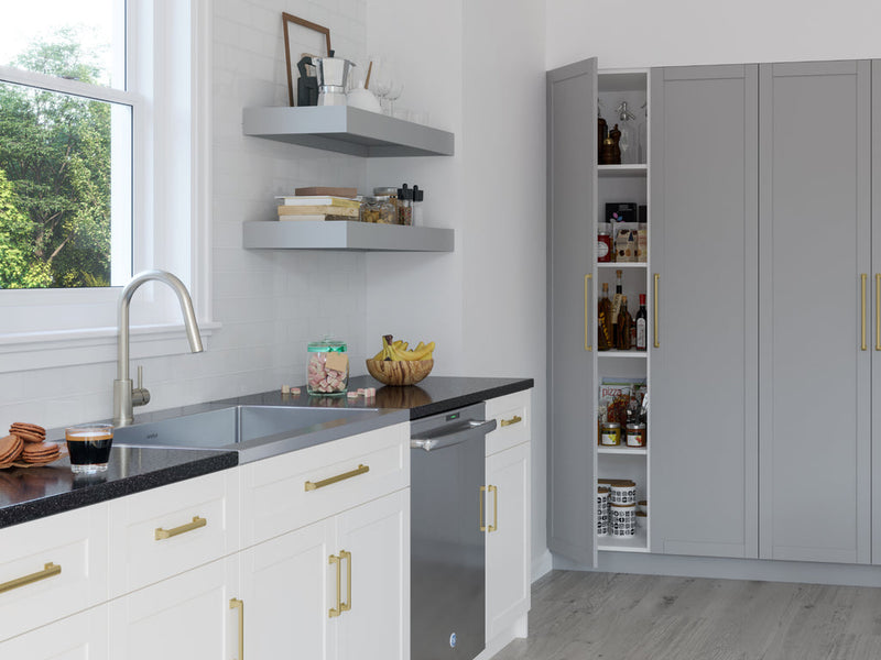 Home Grey Two Door, Single Drawer Cabinet