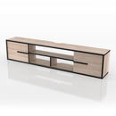 Evermore Multi-Storage Floating TV Stand in Natural Oak