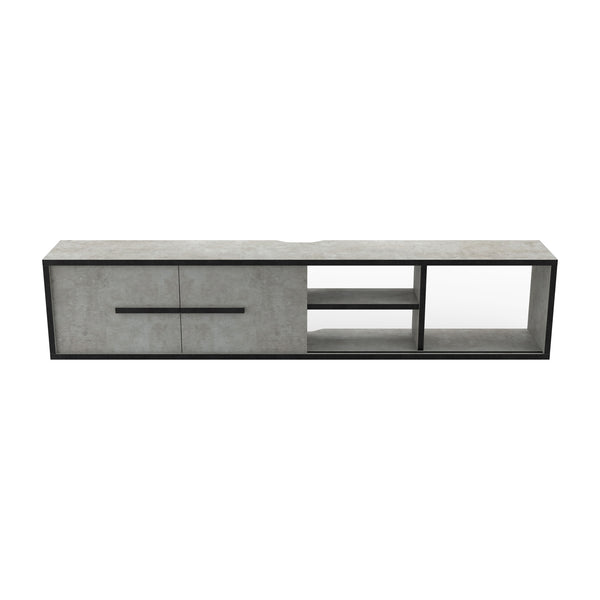 Evermore Multi-Storage Floating TV Stand in Cement