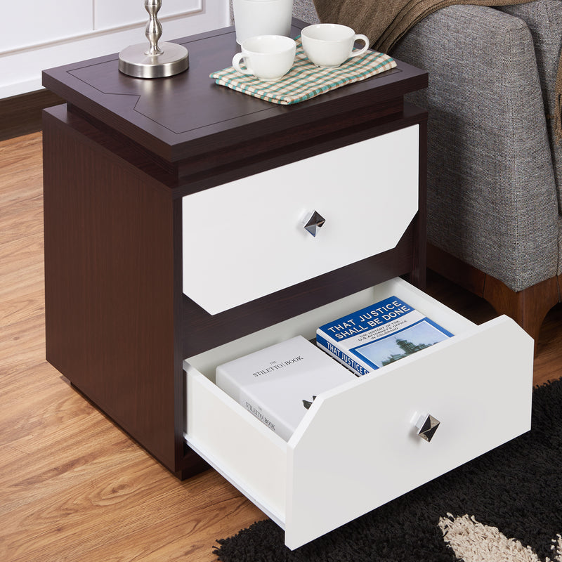 Nouvel Contemporary 2-Drawer End Table