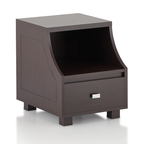 Bass Contemporary Multi-Storage End Table