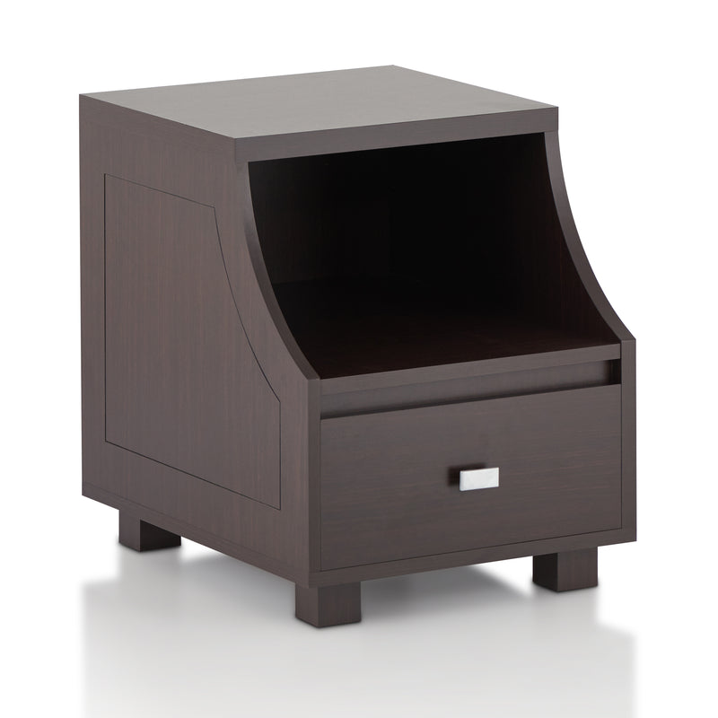 Bass Contemporary Multi-Storage End Table