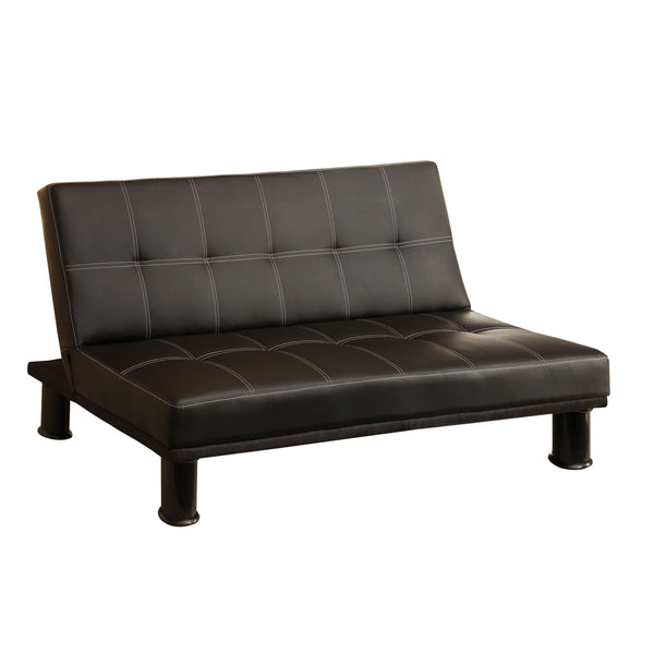 Fickel Contemporary Faux Leather Tufted Futon