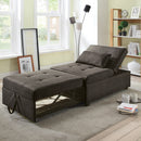 Oon Contemporary Tufted Futon in Dark Gray