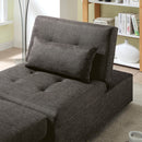 Oon Contemporary Tufted Futon in Dark Gray