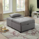 Oon Contemporary Tufted Futon in Gray