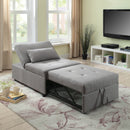 Oon Contemporary Tufted Futon in Gray