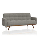 Netti Mid-Century Upholstered Futon in Gray