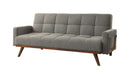 Netti Mid-Century Upholstered Futon in Gray