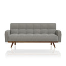 Netti Mid-Century Upholstered Futon in Gray