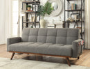 Netti Mid-Century Upholstered Futon in Gray