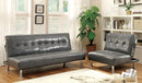 Bull Contemporary Tufted Futon in Gray