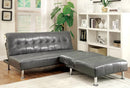 Bull Contemporary Tufted Futon in Gray