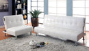 Bull Contemporary Tufted Futon in White