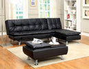Vail Contemporary Faux Leather Tufted Futon