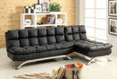 Arish Contemporary Tufted Futon in Black