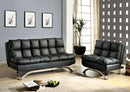 Arish Contemporary Tufted Futon in Black