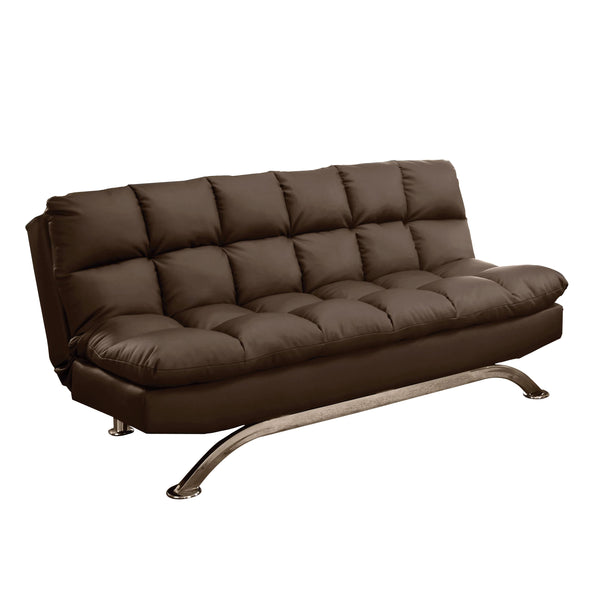 Arish Contemporary Tufted Futon in Dark Brown