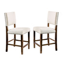 Wirtz Industrial Nailhead Trim Counter Height Chairs (Set of 2)
