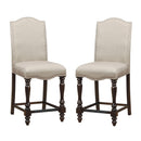 Roselyn Cottage Upholstered Counter Height Chairs (Set of 2)