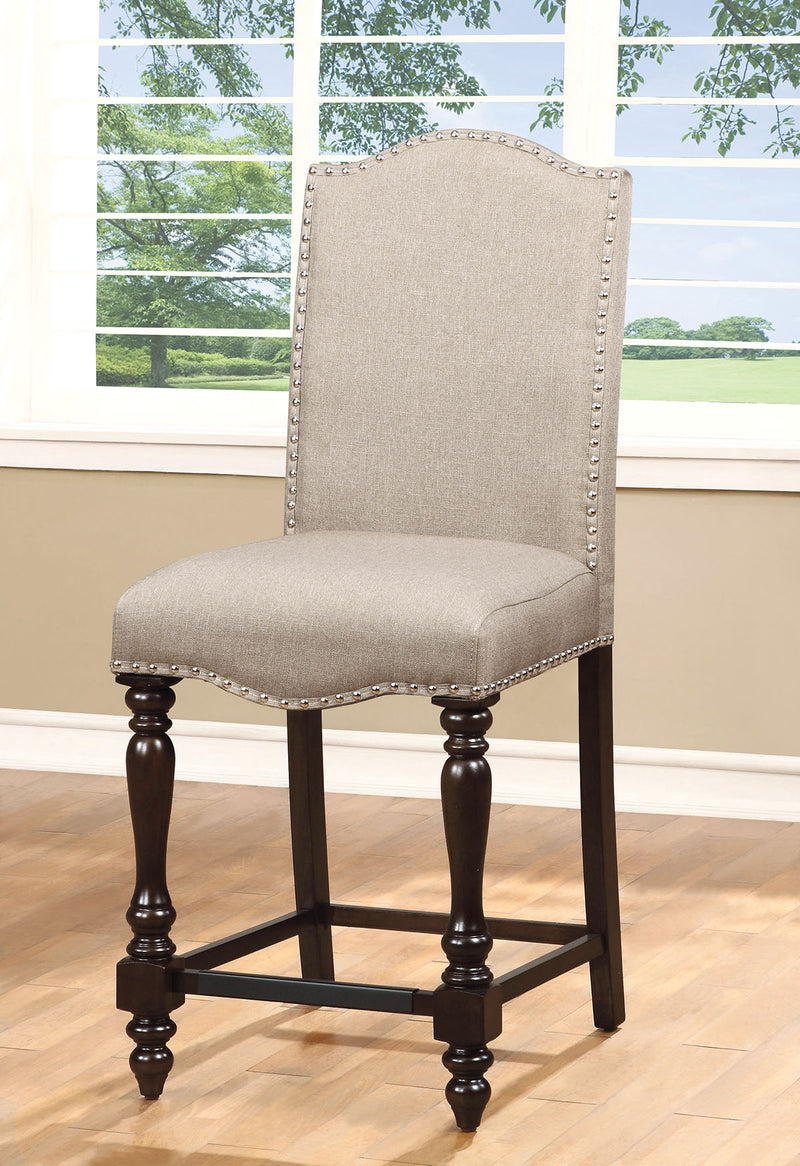 Roselyn Cottage Upholstered Counter Height Chairs (Set of 2)