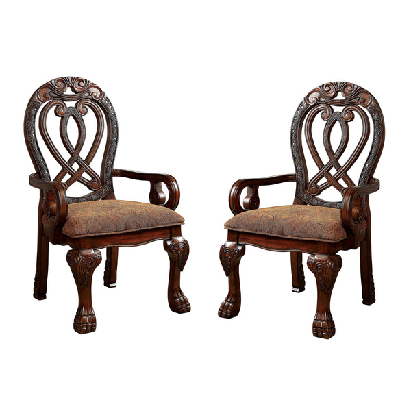 Beau Traditional Padded Arm Chairs (Set of 2)