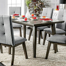 Halena Mid-Century Modern Rectangular Dining Table in Gray