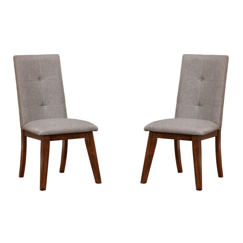 Halena Mid-Century Modern Tufted Back Side Chairs in Walnut (Set of 2)