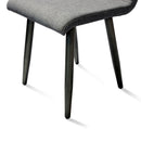 Jaylynn Mid-Century Modern Fabric Upholstered Side Chairs (Set of 2)