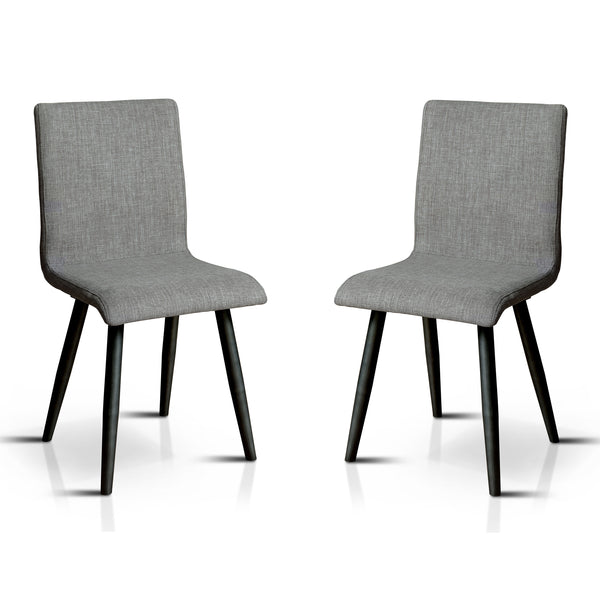 Jaylynn Mid-Century Modern Fabric Upholstered Side Chairs (Set of 2)