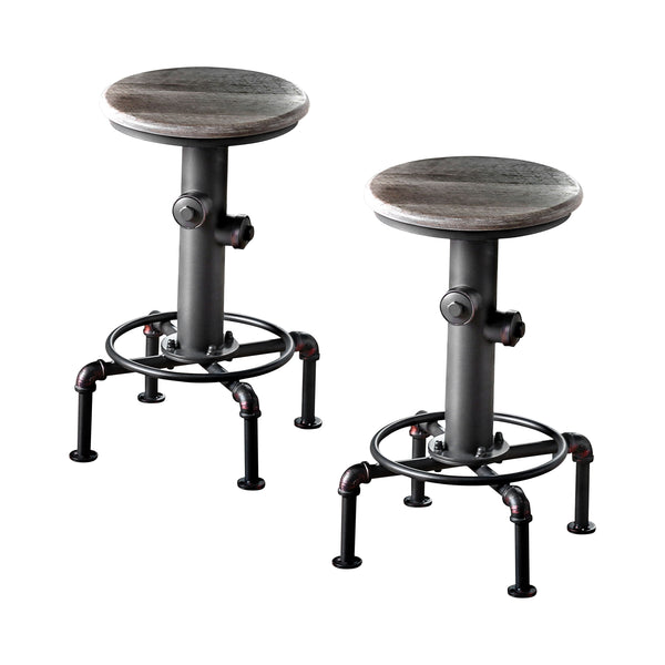 Ila Industrial Swivel Counter Height Chairs (Set of 2)