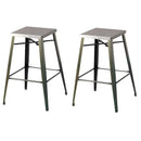 Simon Industrial Metal Frame Bar Stools, 26" (Set of 2)