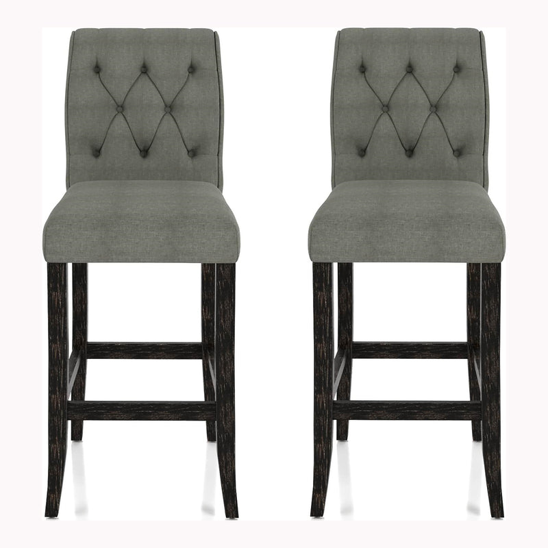 Brandta Tufted Bar Chairs (Set of 2)