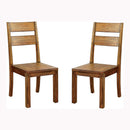 Madison Rustic Ladder Back Side Chairs (Set of 2)