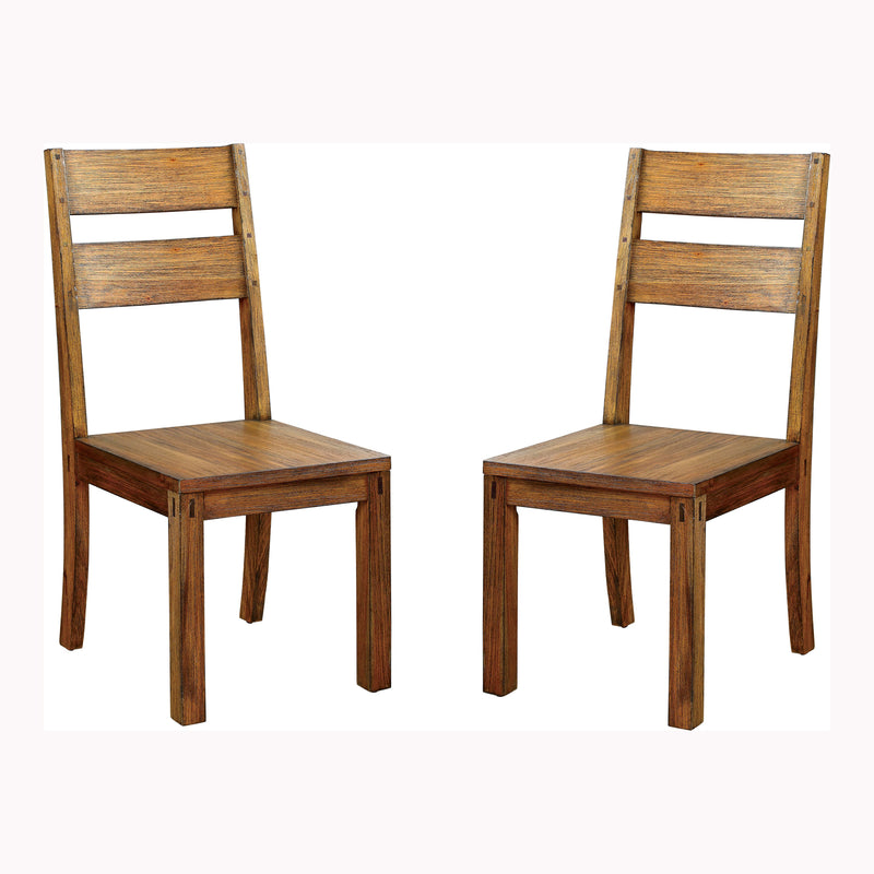 Madison Rustic Ladder Back Side Chairs (Set of 2)