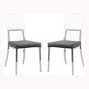 Caydence Contemporary Glass Back Side Chairs (Set of 2)