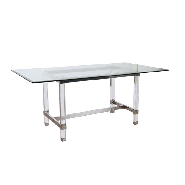 Caydence Contemporary Glass Top Dining Table