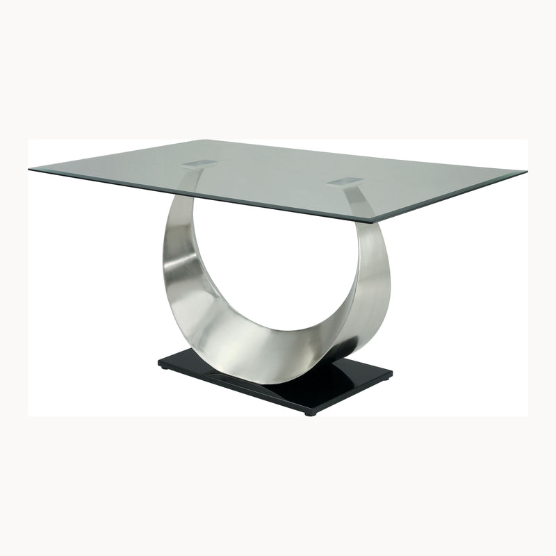 Sheena Contemporary Glass Top Dining Table