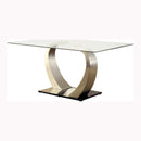 Tino Contemporary Glass Top Dining Table