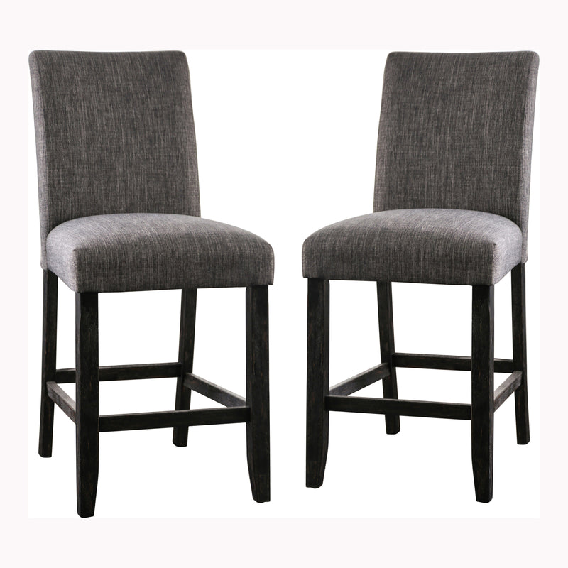 Shielle Rustic Padded Counter Height Chairs in Gray (Set of 2)