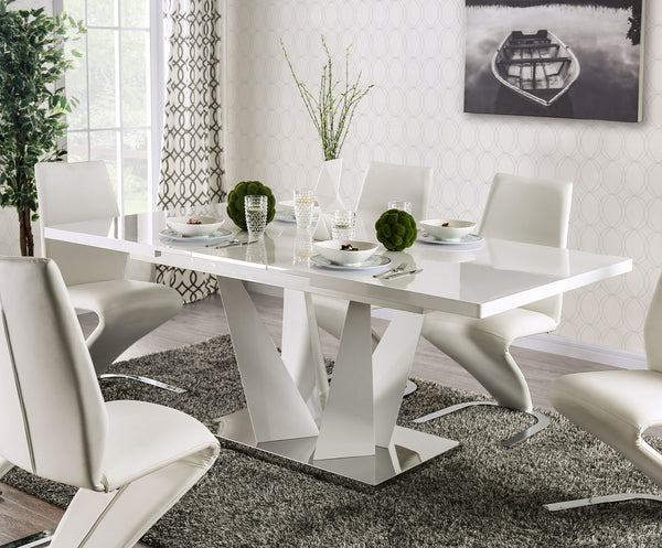 Soholi Contemporary Dining Table with 14" Leaf