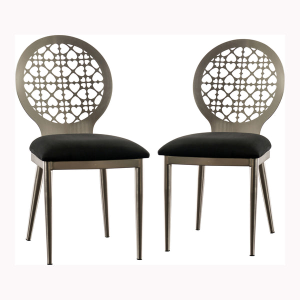 Villio Contemporary Steel Side Chairs (Set of 2)