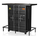 Lalka Sliding Door Bar Table in Black